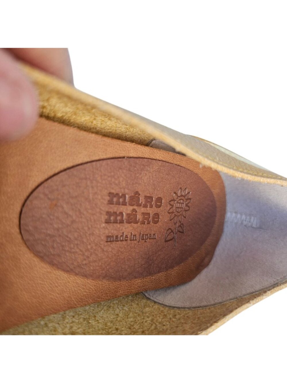 maRe maRe Japan Shoes Mustard Yellow Leather Slip-On Loafer Flat Sz 6.5N - Picture 3 of 12